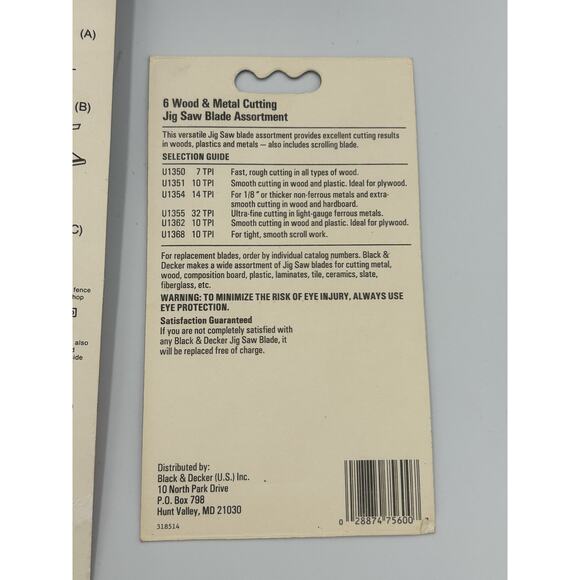 Vintage Black & Decker Jig Saw M47 Series 7548 USA w/ Fence Guide Blades Manual - Picture 6 of 16